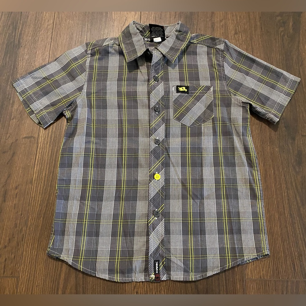 Boy’s Tony Hawk Plaid Button Up Shirt M 5/6